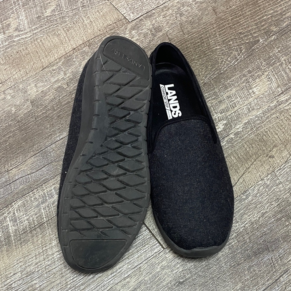 Lands End Comfort Step Wool Blend Slip On Loafers Black Womens 7D - Picture 7 of 7